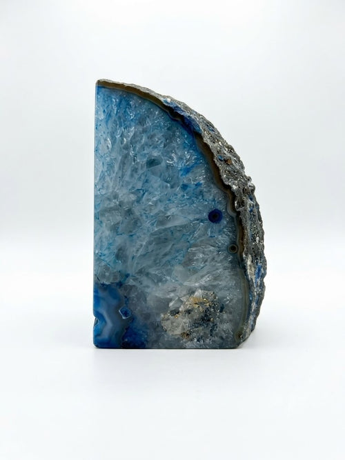 Geoda Decorativa Ágata Semipreciosa Geoda 2700 G Color Azul