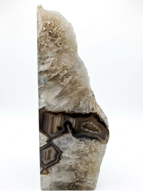 Piedra Ágata Decorativa Gris Y Café 1293 G
