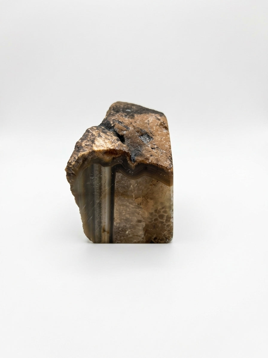 Piedra Decorativa Agata Cafe De 957 Gramos